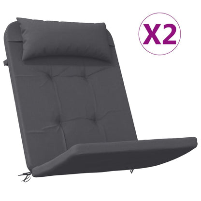 Cuscini per Sedia Adirondack 2 pz Antracite in Tessuto Oxford | homemem39