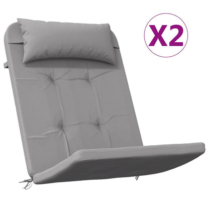 Cuscini per Sedia Adirondack 2 pz Grigio in Tessuto Oxford | homemem39