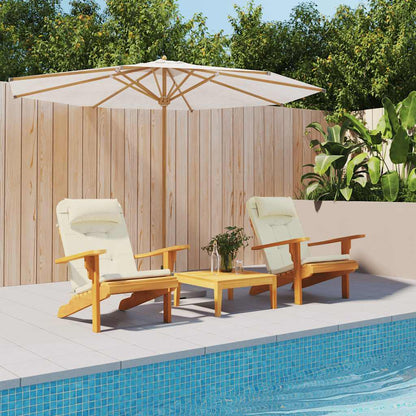 Cuscini per Sedia Adirondack 2 pz Crema in Tessuto Oxford | homemem39