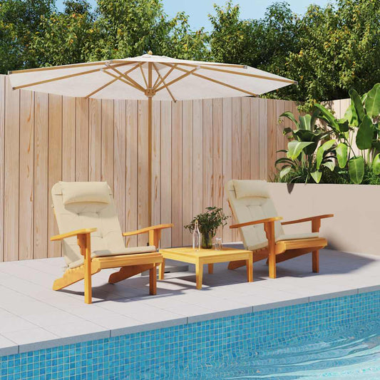 Cuscini per Sedia Adirondack 2 pz Beige in Tessuto Oxford | homemem39