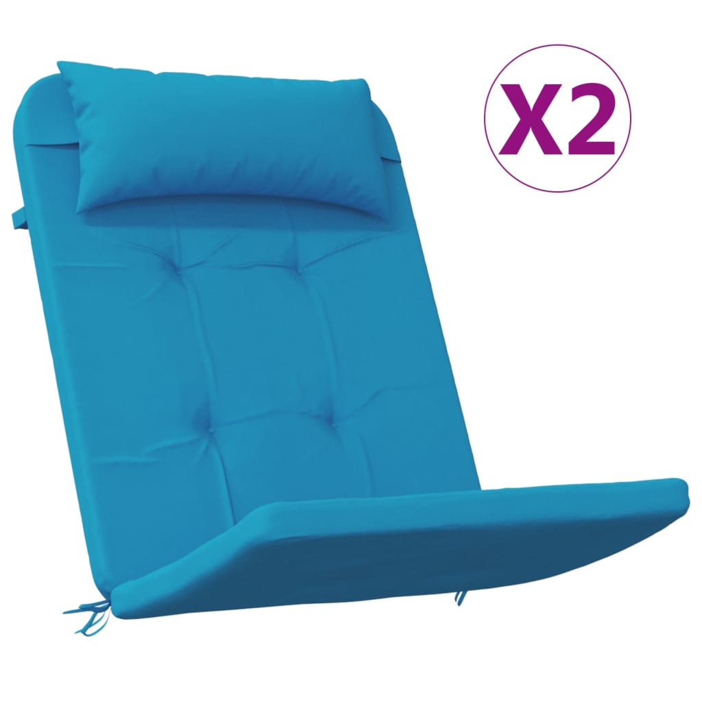 Cuscini per Sedia Adirondack 2 pz Blu Chiaro in Tessuto Oxford | homemem39