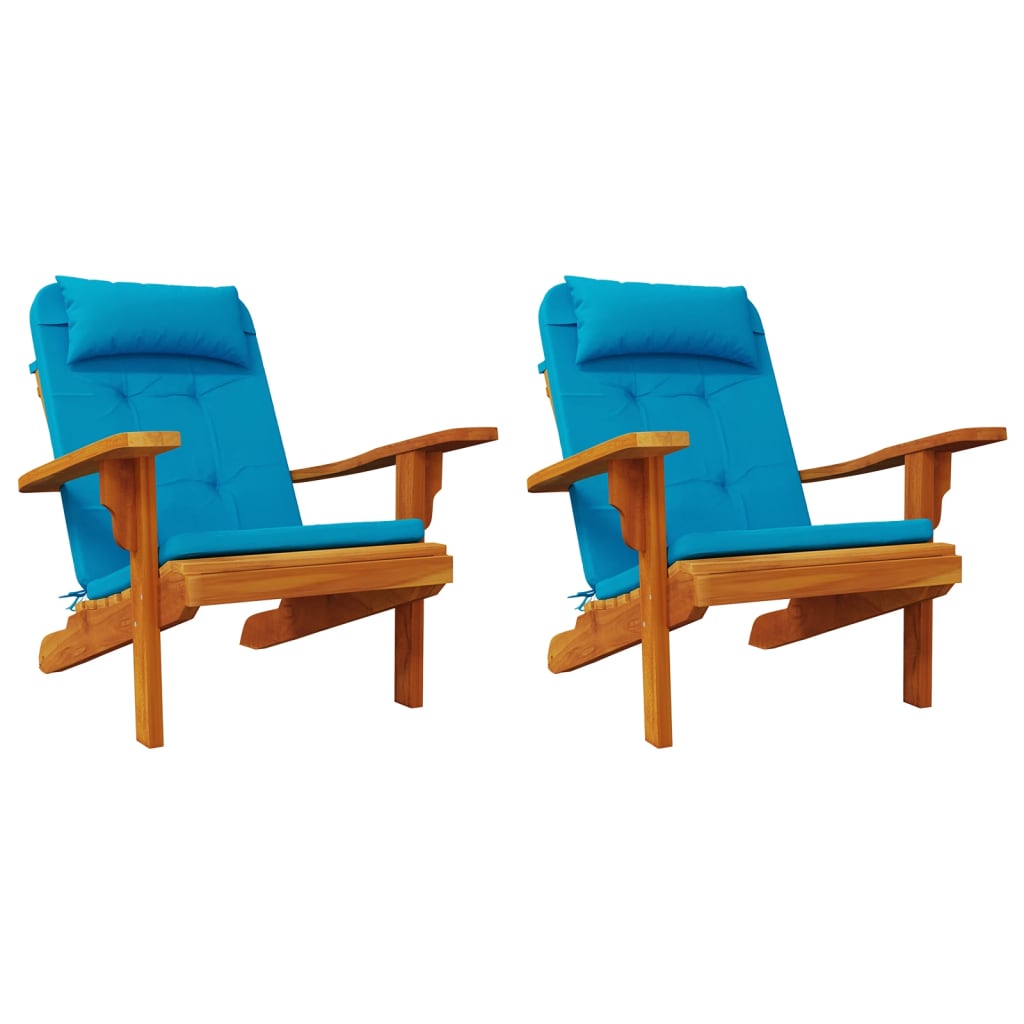 Cuscini per Sedia Adirondack 2 pz Blu Chiaro in Tessuto Oxford
