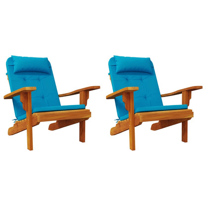 Cuscini per Sedia Adirondack 2 pz Blu Chiaro in Tessuto Oxford