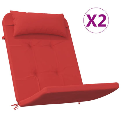 Cuscini per Sedia Adirondack 2 pz Rosso in Tessuto Oxford | homemem39
