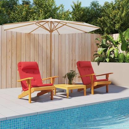 Cuscini per Sedia Adirondack 2 pz Rosso in Tessuto Oxford | homemem39