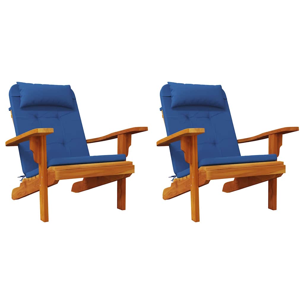 Cuscini per sedie 2 pcs Blu 58 x 77 x 4,5 cm Tessuto Oxford | homemem39
