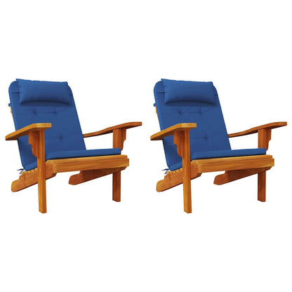 Cuscini per sedie 2 pcs Blu 58 x 77 x 4,5 cm Tessuto Oxford | homemem39
