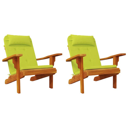 Cuscini per sedie 2 pcs Verde brillante. 58 x 77 x 4,5 cm