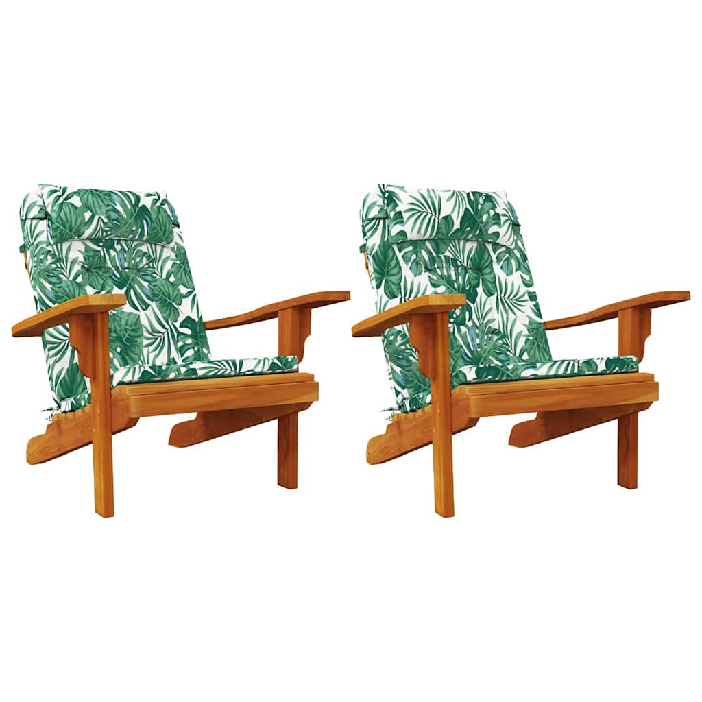 Cuscini per sedie Foglia 2 pcs Motivo Foglia 58 x 77 x 4,5 cm