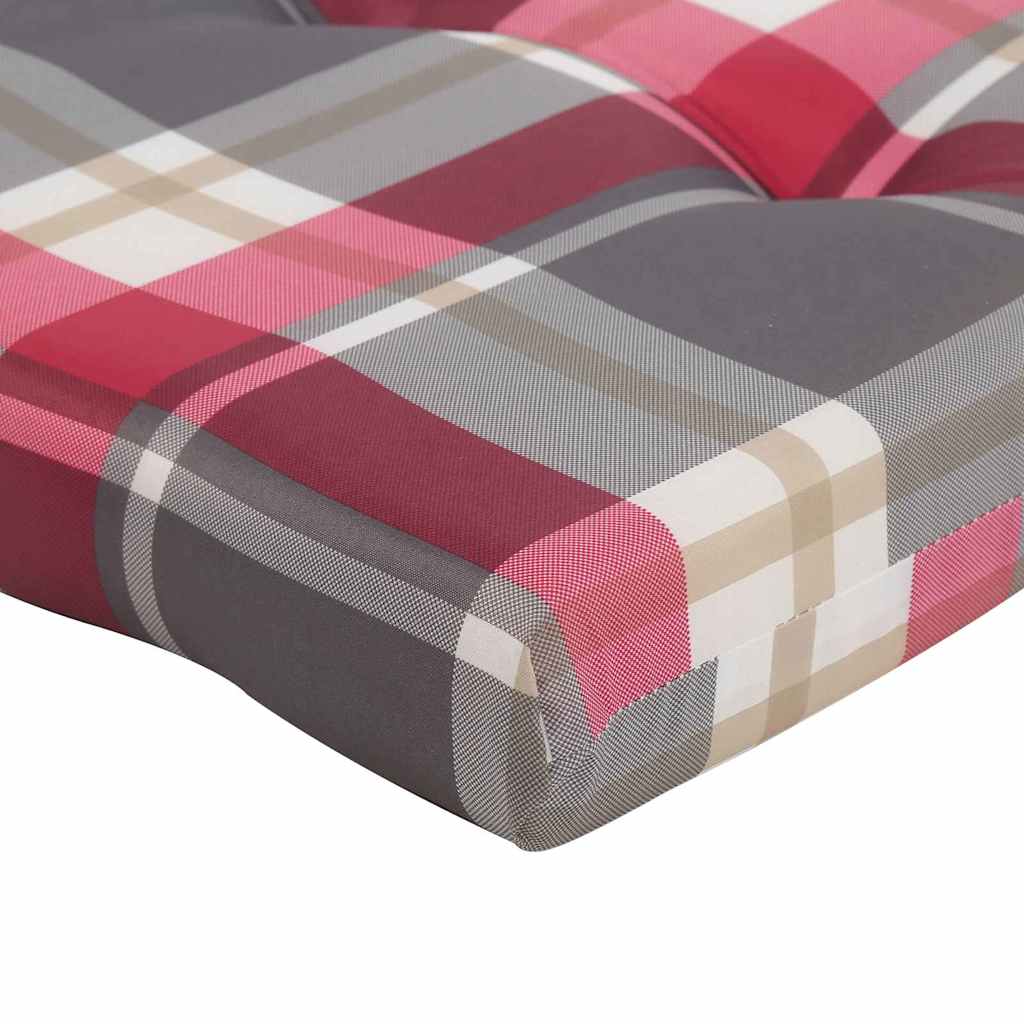 Cuscini per sedie a scacchi 2 pcs Quadro Rosso 58 x 77 x 4,5 cm | homemem39