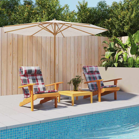 Cuscini per sedie a scacchi 2 pcs Quadro Rosso 58 x 77 x 4,5 cm