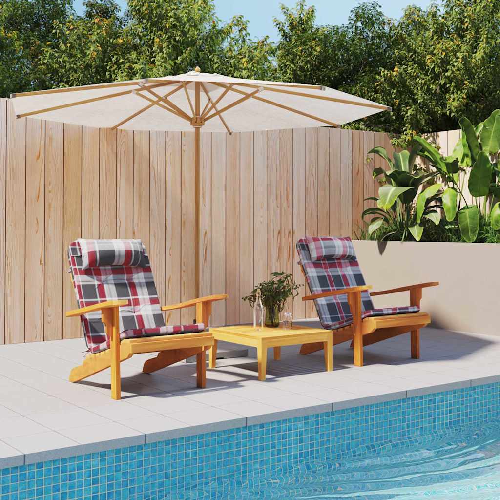Cuscini per sedie a scacchi 2 pcs Quadro Rosso 58 x 77 x 4,5 cm