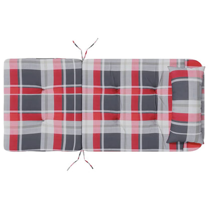 Cuscini per sedie a scacchi 2 pcs Quadro Rosso 58 x 77 x 4,5 cm | homemem39