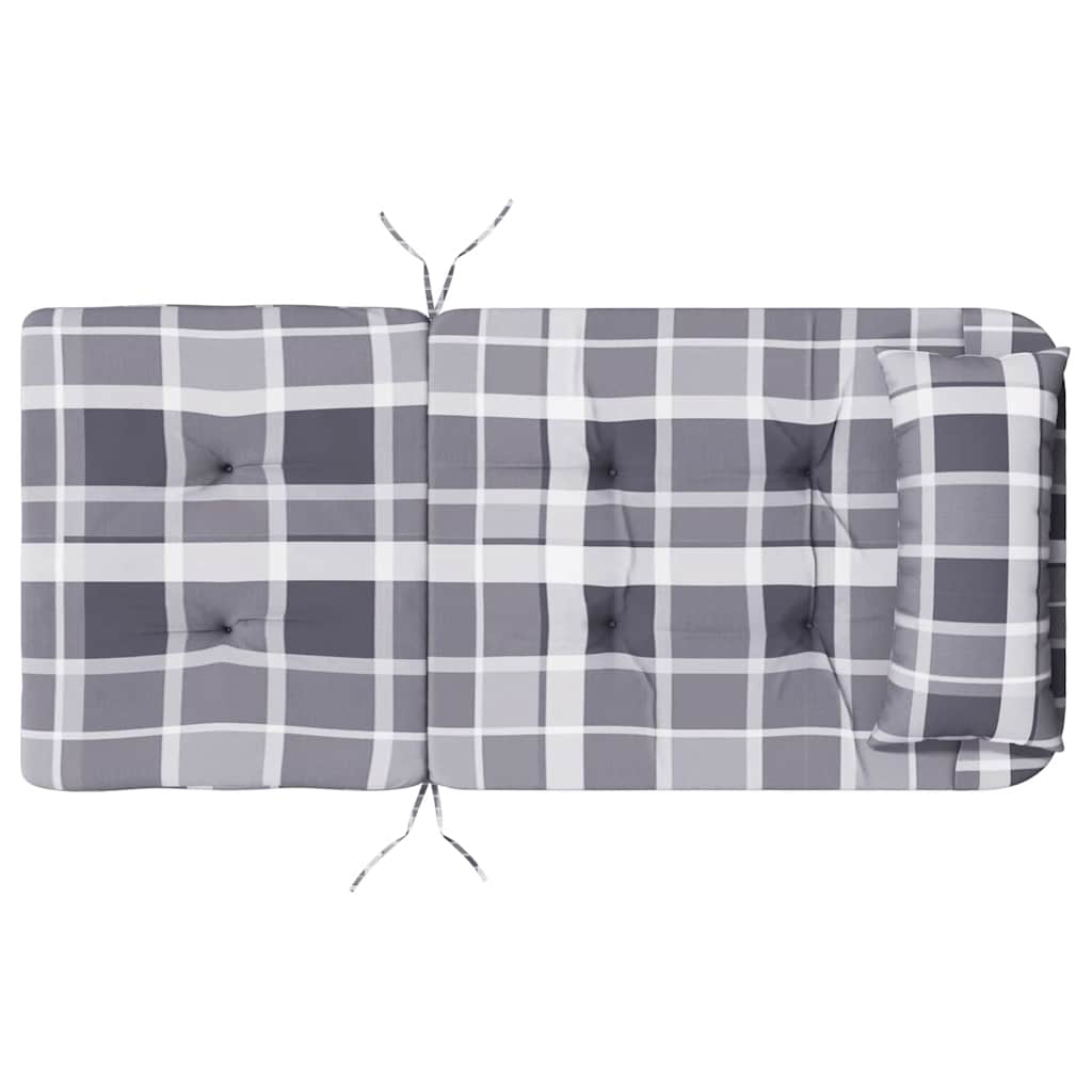 Cuscini Sedia Adirondack 2 pz a Quadri Grigio in Tessuto Oxford | homemem39