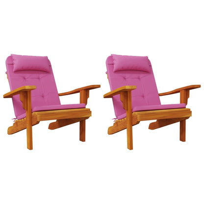 Cuscini per Sedia Adirondack 2 pz Rosa in Tessuto Oxford