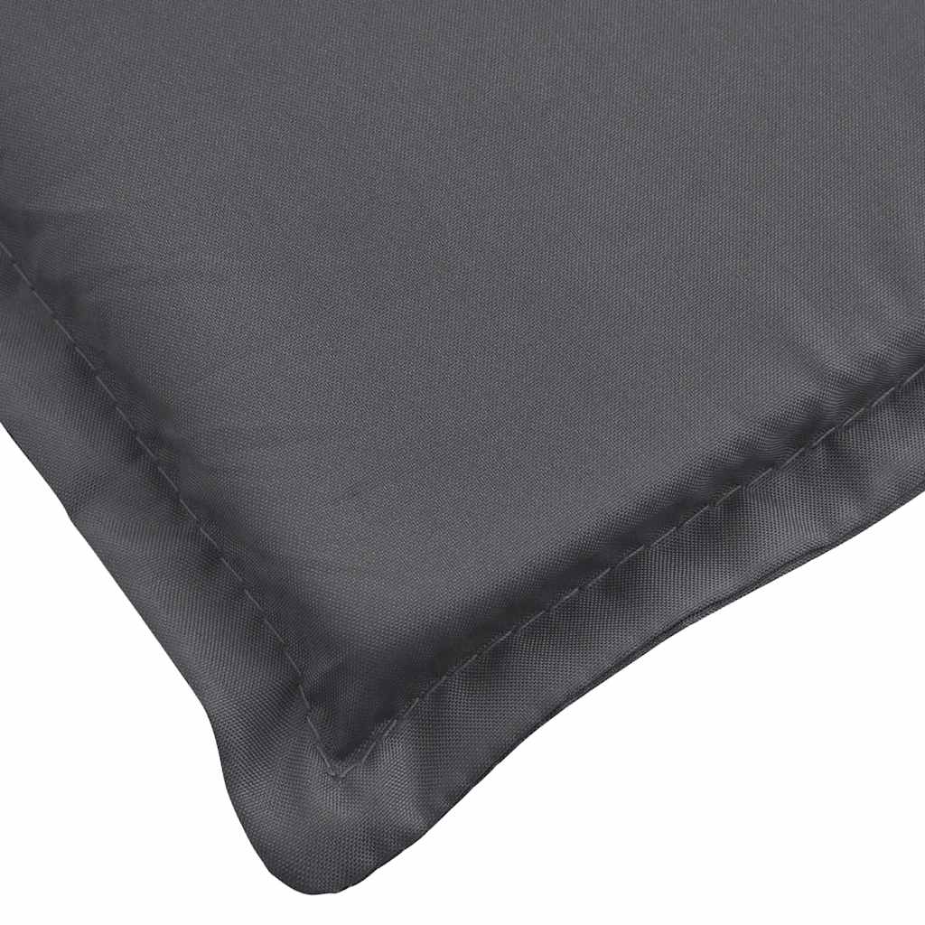 Cuscino per Lettino Antracite 180x60x4 cm in Tessuto Oxford