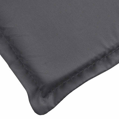 Cuscino per Lettino Antracite 180x60x4 cm in Tessuto Oxford