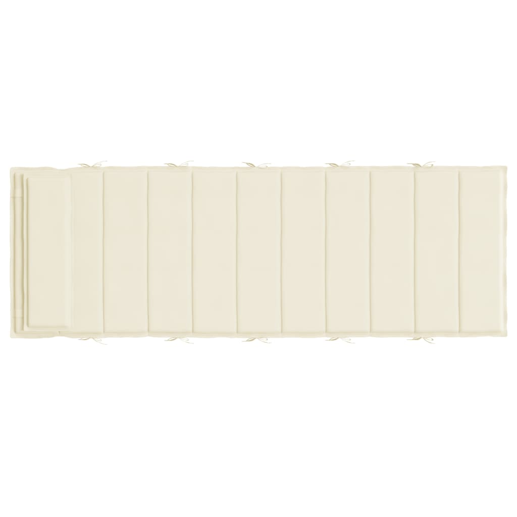 Cuscino per Lettino Crema 180x60x3 cm in Tessuto Oxford