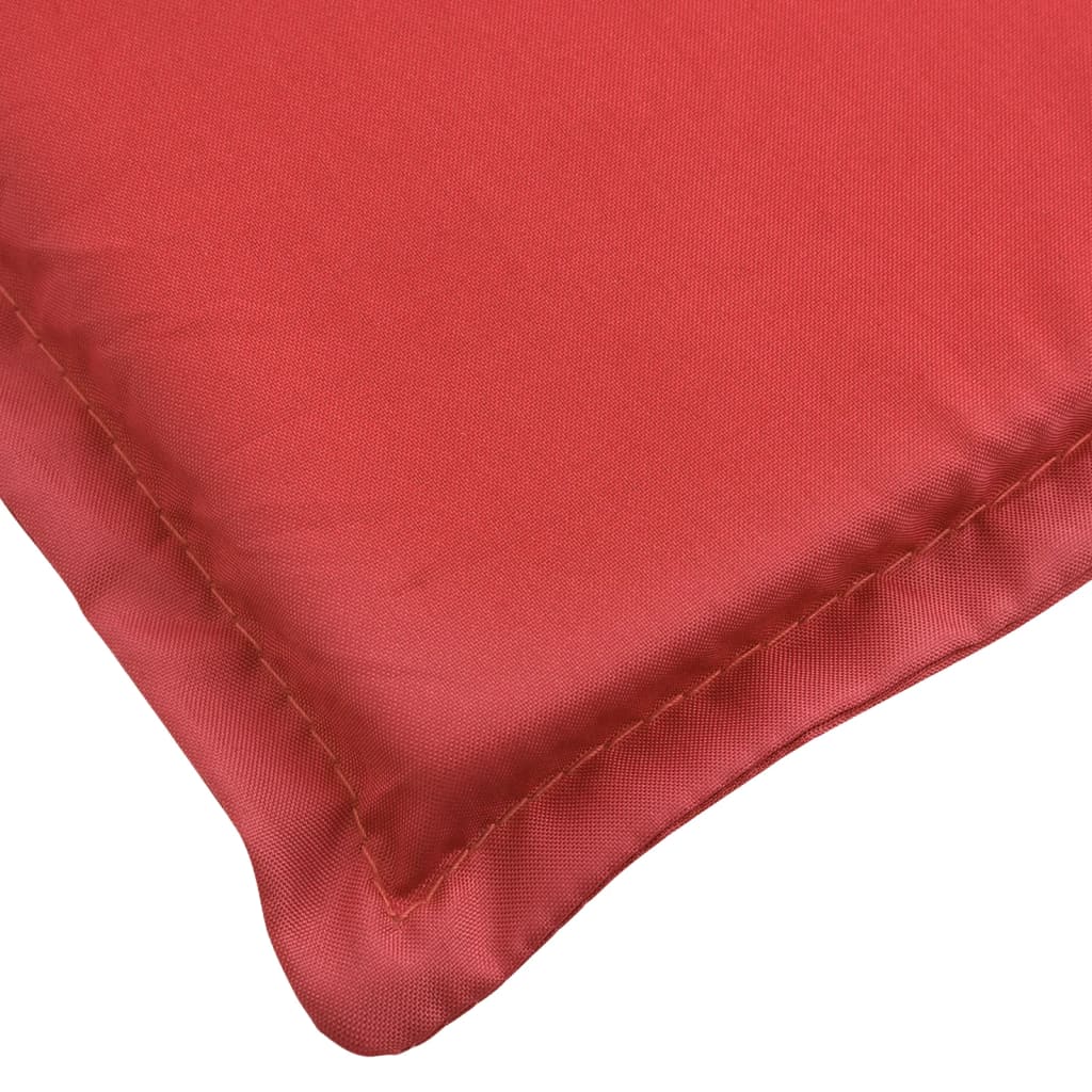 Cuscino per Lettino Rosso 180x60x3 cm in Tessuto Oxford