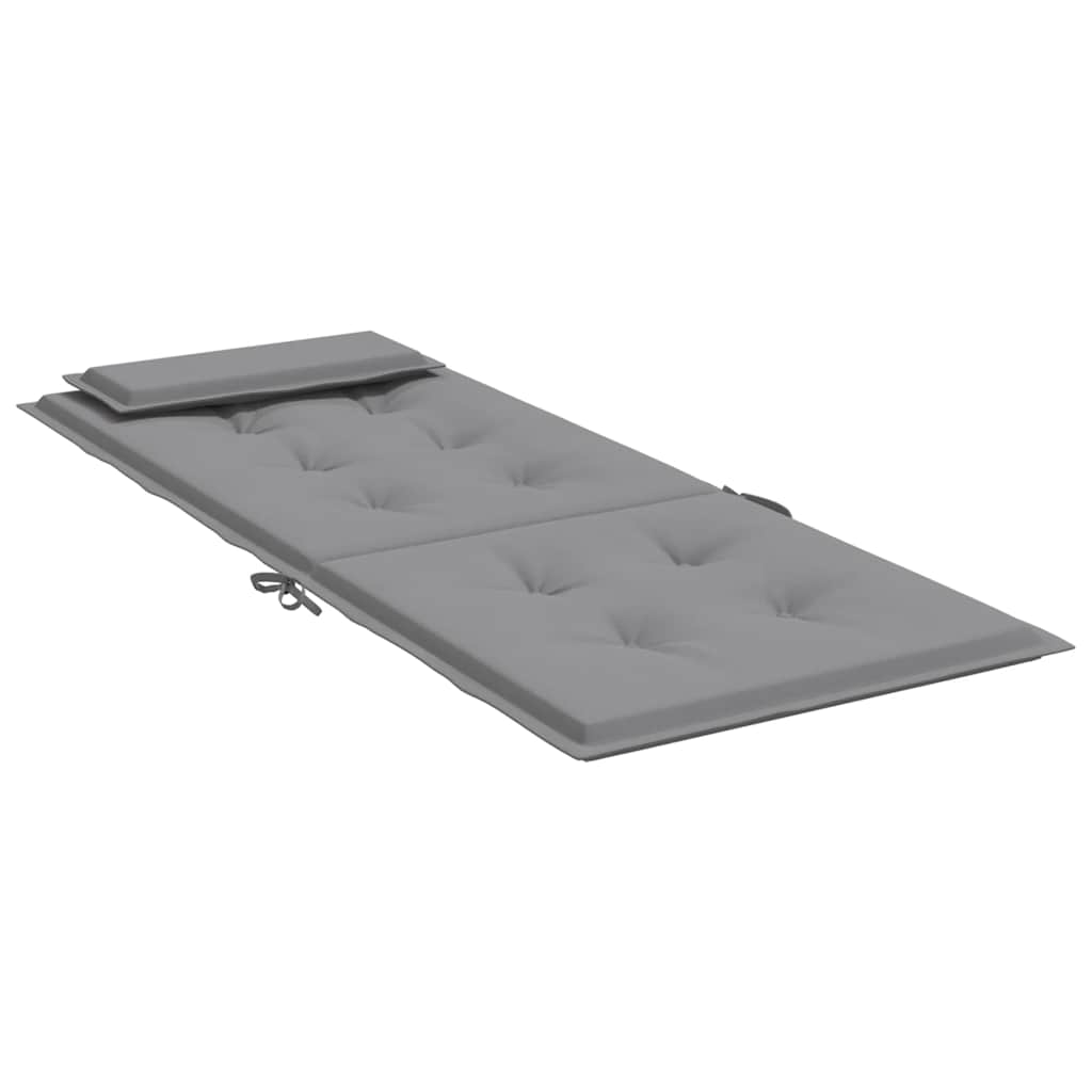 Cuscini per Sedia Schienale Alto 2 pz Grigio Tessuto Oxford - homemem39
