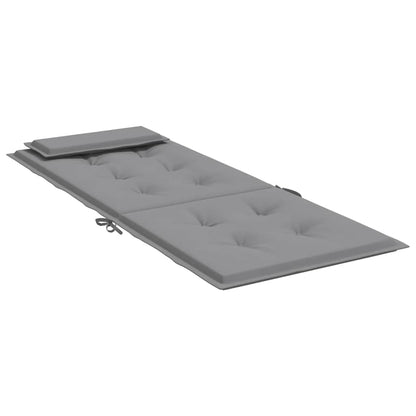 Cuscini per Sedia Schienale Alto 2 pz Grigio Tessuto Oxford - homemem39
