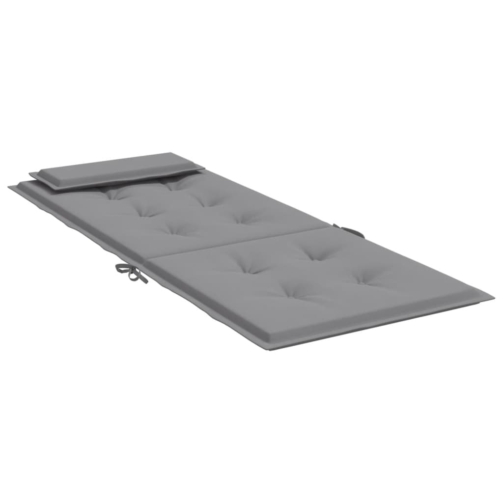 Cuscini per Sedia Schienale Alto 4 pz Grigio Tessuto Oxford - homemem39