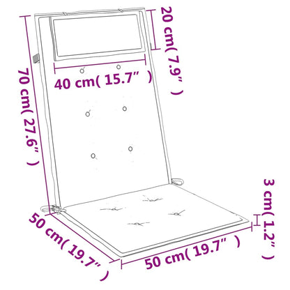 Cuscini per Sedia Schienale Alto 6 pz Grigio Tessuto Oxford - homemem39