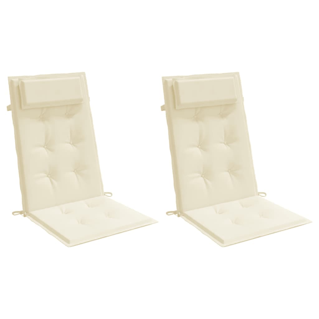 Cuscini per Sedia con Schienale Alto 2 pz Tessuto Oxford