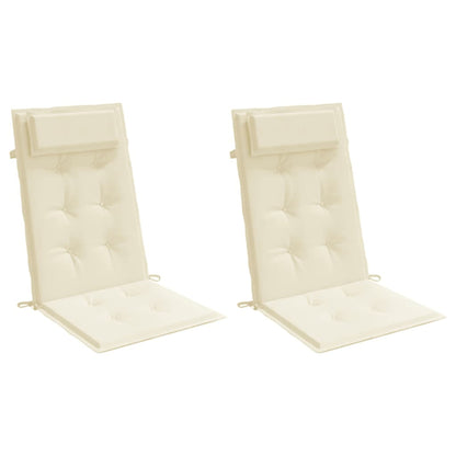 Cuscini per Sedia con Schienale Alto 2 pz Tessuto Oxford