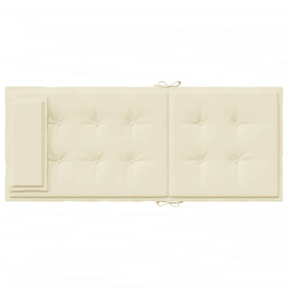 Cuscini per Sedia con Schienale Alto 2 pz Crema Tessuto Oxford | homemem39