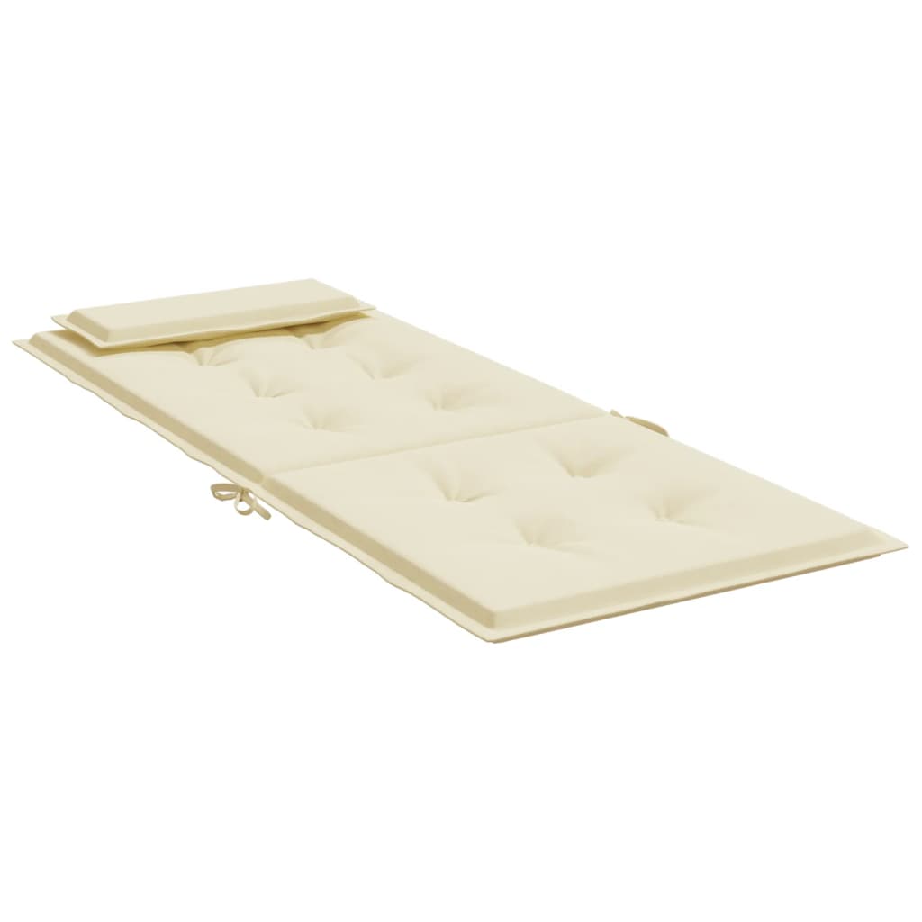 Cuscini per Sedia con Schienale Alto 4 pz Crema Tessuto Oxford - homemem39