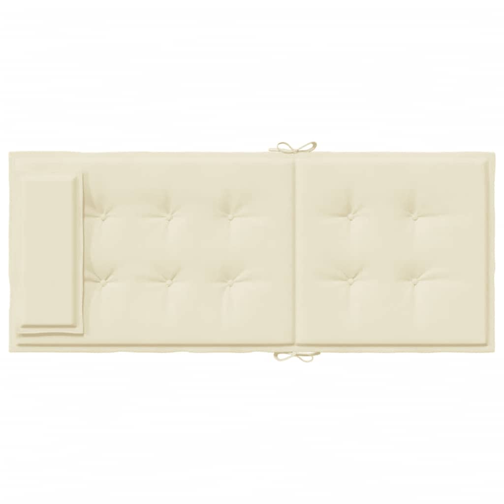 Cuscini per Sedia con Schienale Alto 6 pz Crema Tessuto Oxford - homemem39