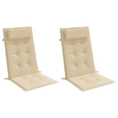 Cuscini per Sedia con Schienale Alto 2 pz Tessuto Oxford