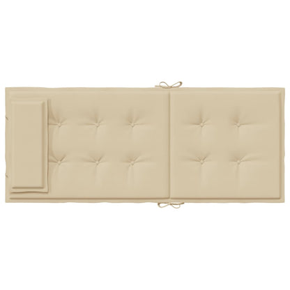 Cuscini per Sedia con Schienale Alto 4 pz Beige Tessuto Oxford - homemem39