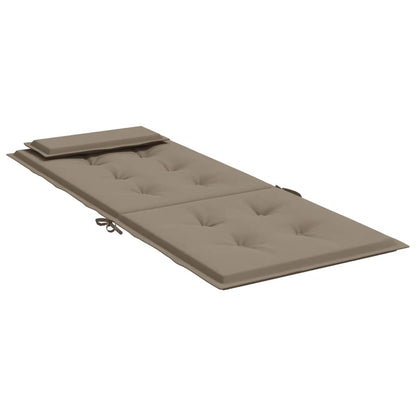 Cuscini per Sedia con Schienale Alto 4pz Tortora Tessuto Oxford | homemem39