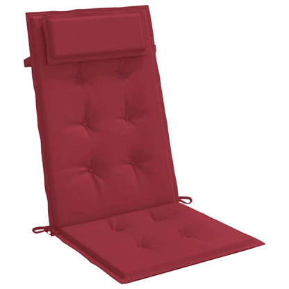 Cuscini Sedia con Schienale Alto 4 pz Rosso Vino Tessuto Oxford | homemem39