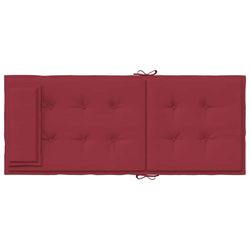 Cuscini Sedia con Schienale Alto 4 pz Rosso Vino Tessuto Oxford | homemem39