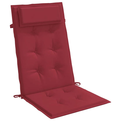 Cuscini Sedia con Schienale Alto 6 pz Rosso Vino Tessuto Oxford | homemem39