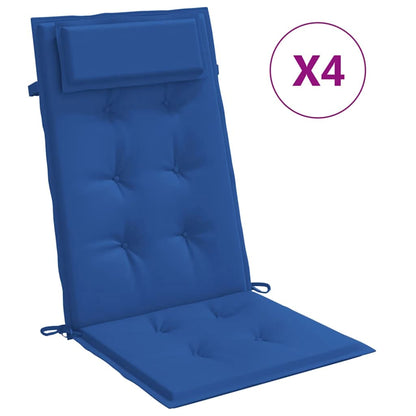 Cuscini Sedia con Schienale Alto 6 pz Blu Reale Tessuto Oxford | homemem39