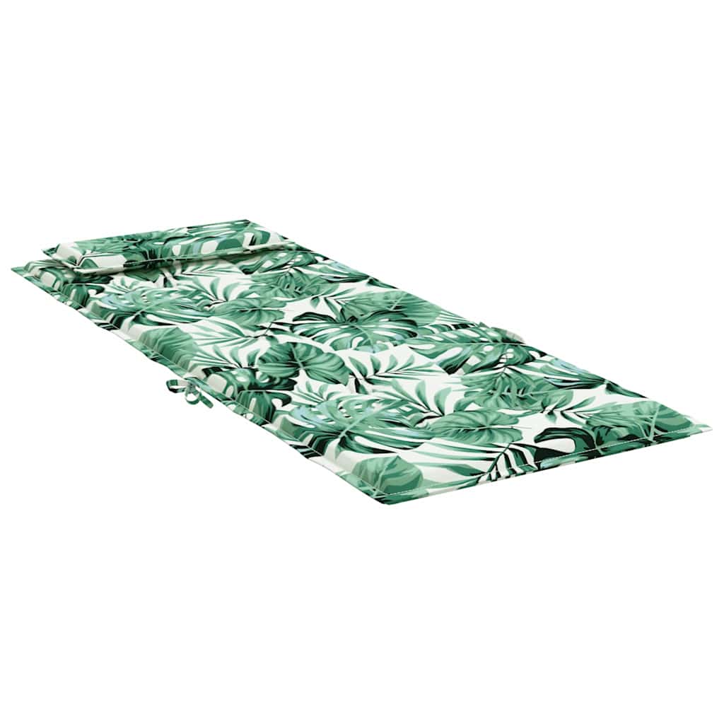 Cuscini Sedia Schienale Alto 2 pz Motivo Foglie Tessuto Oxford | homemem39