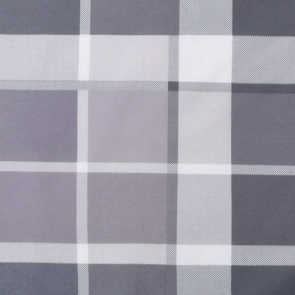 Cuscini Sedia Schienale Alto 2pz a Quadri Grigio Tessuto Oxford | homemem39