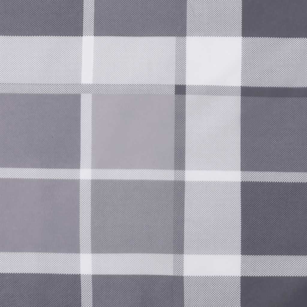 Cuscini Sedia Schienale Alto 4pz a Quadri Grigio Tessuto Oxford | homemem39