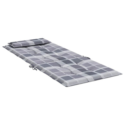 Cuscini Sedia Schienale Alto 6pz a Quadri Grigio Tessuto Oxford | homemem39