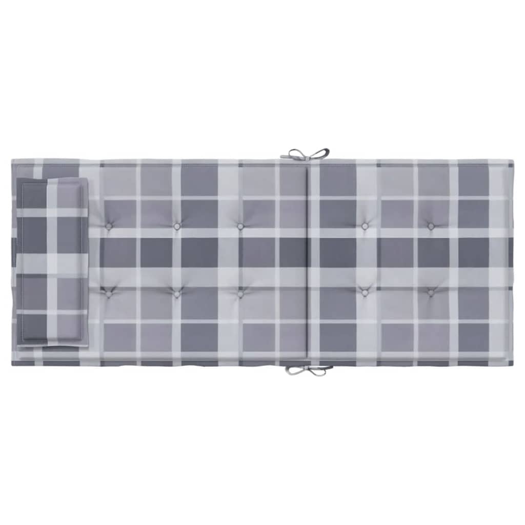 Cuscini Sedia Schienale Alto 6pz a Quadri Grigio Tessuto Oxford | homemem39