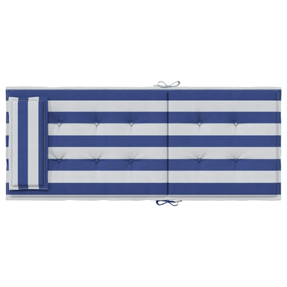 Cuscini Sedia Schienale Alto 6 pz Bianco e Blu Tessuto Oxford - homemem39