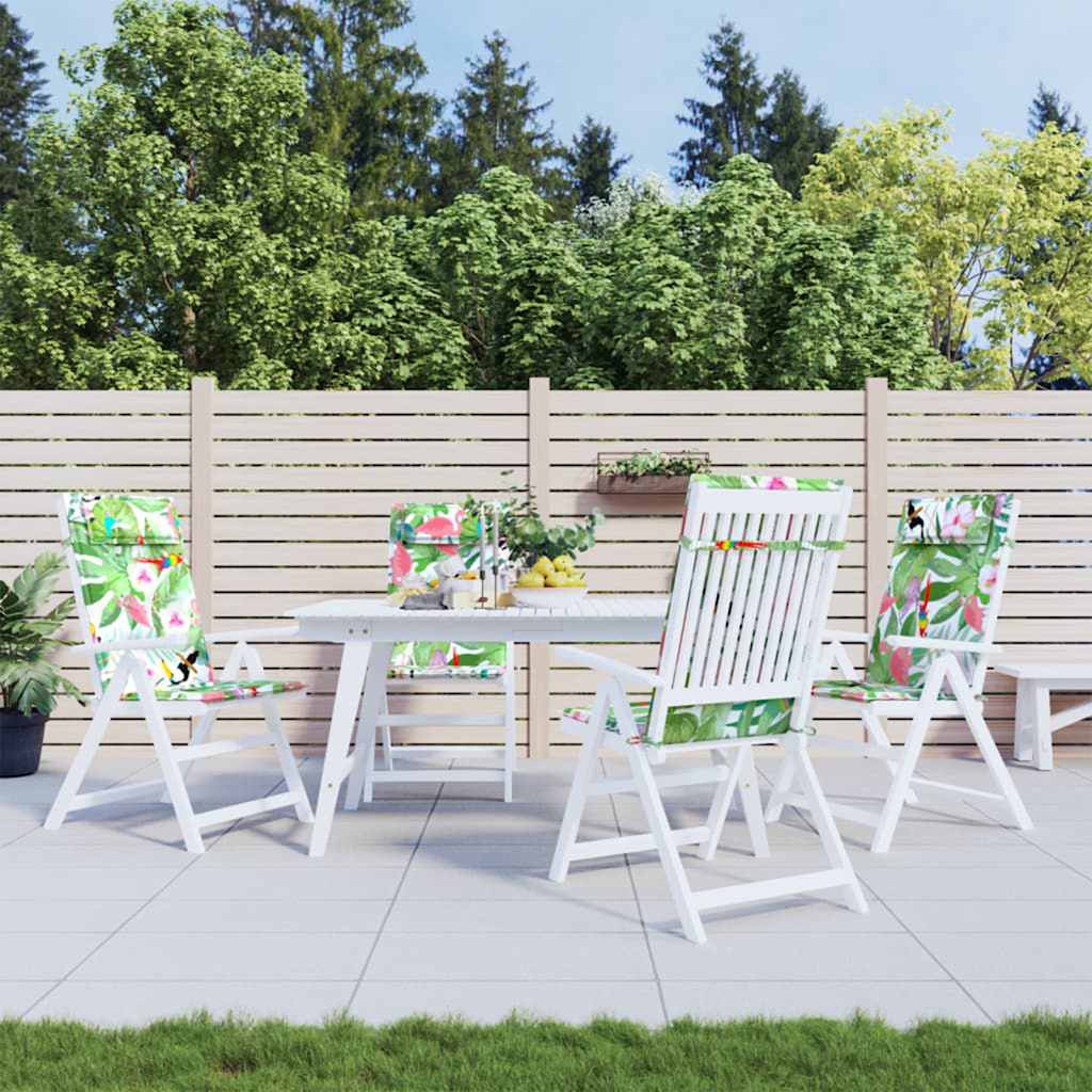 Cuscini per Sedia Schienale Alto 4pz Multicolore Tessuto Oxford | homemem39