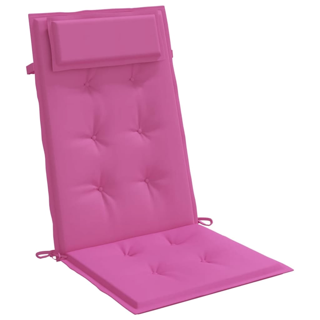 Cuscini per Sedia con Schienale Alto 2pz Rosa in Tessuto Oxford | homemem39