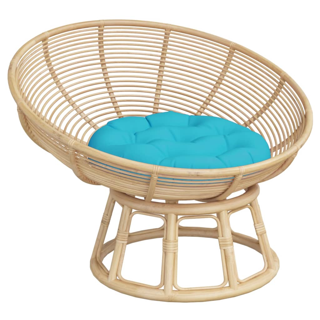 Cuscino Rotondo Turchese Ø 60x11 cm in Tessuto Oxford | homemem39