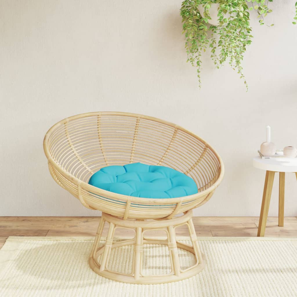 Cuscino Rotondo Turchese Ø 60x11 cm in Tessuto Oxford | homemem39