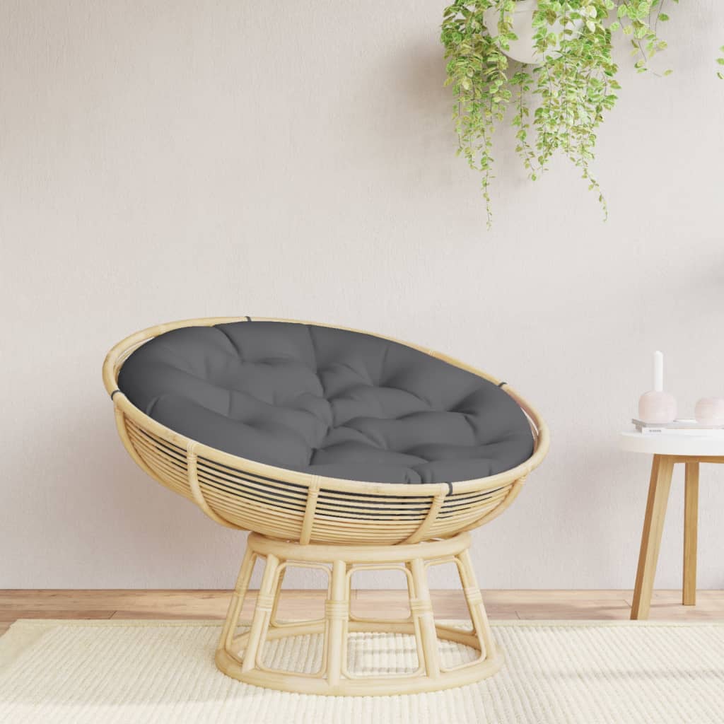 Cuscino Rotondo Antracite Ø 100x11 cm in Tessuto Oxford | homemem39